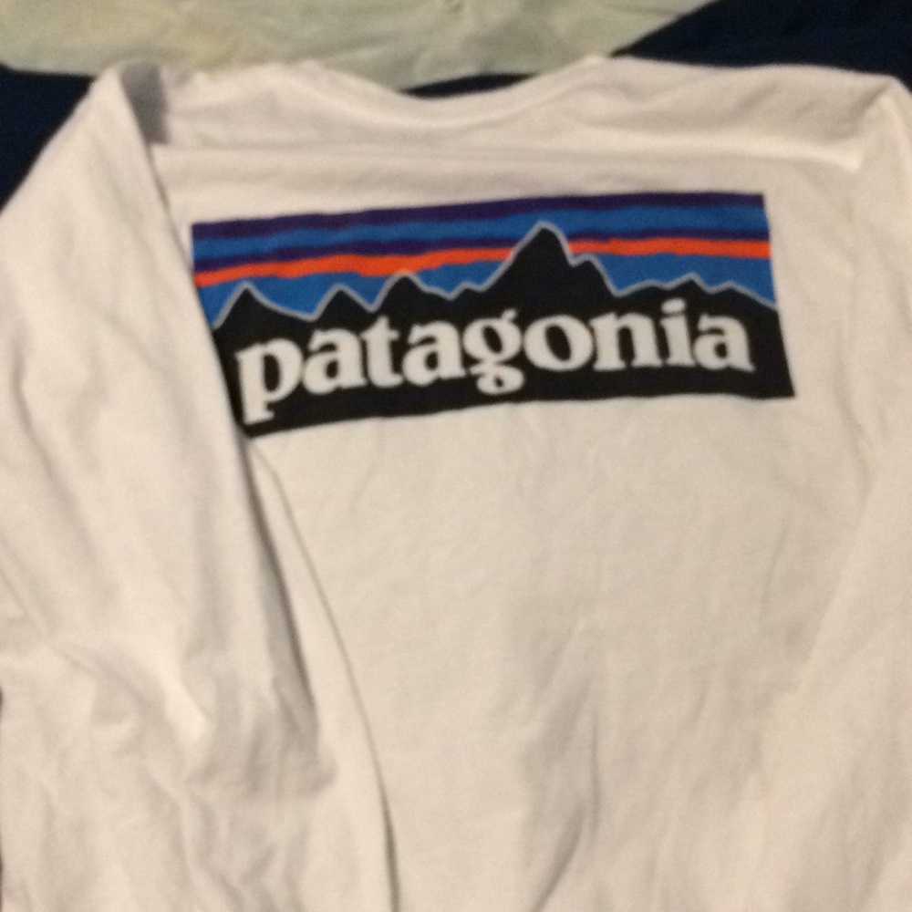 White long sleeve Patagonia shirt